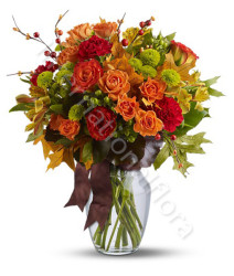 bouquet-di-rose-arancio-e-fiori-misti