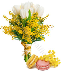 bouquet-di-mimose-e-macaron