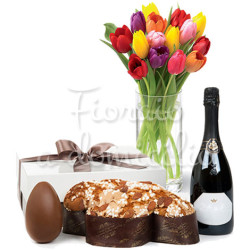 bouquet-di-tulipani-con-colomba-uovo-e-spumante